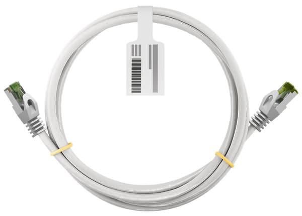 GHMT-certifierad CAT 8.1 patchkabel, S/FTP (PiMF), vit