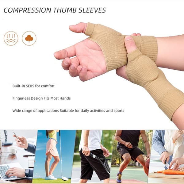 Fingerlösa Handskar / Handledsstöd, 1 par White/Darkbeige S