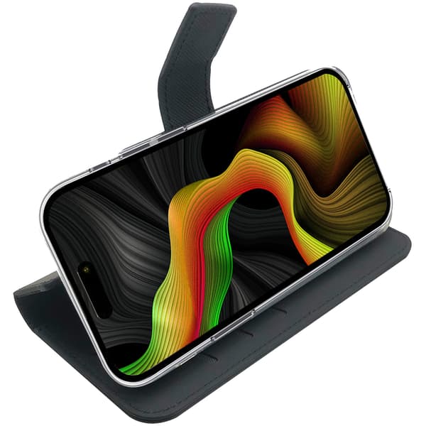 Wally Wallet Case iPhone 15 Pro Max musta