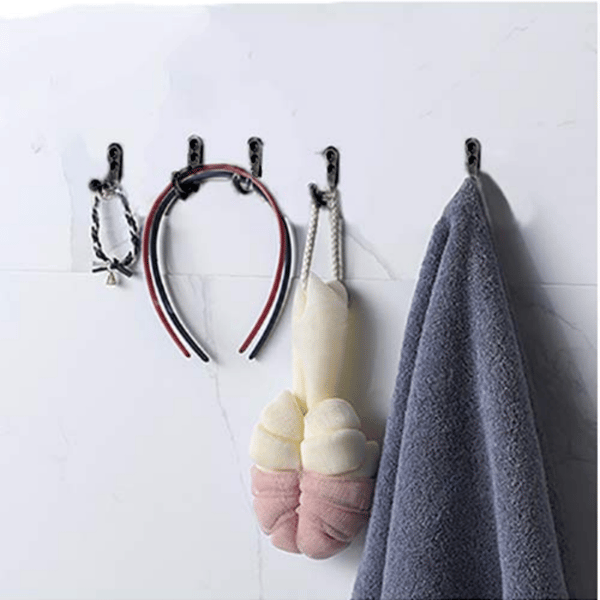 Väggkrokar med skruvar 10-pack Black