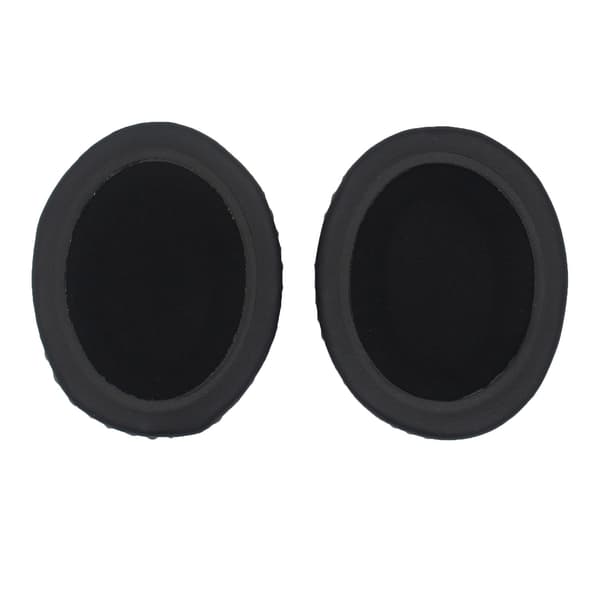 Universal Oval Ørepuder 95x80mm Proteinlæder - Sort (2 stk)
