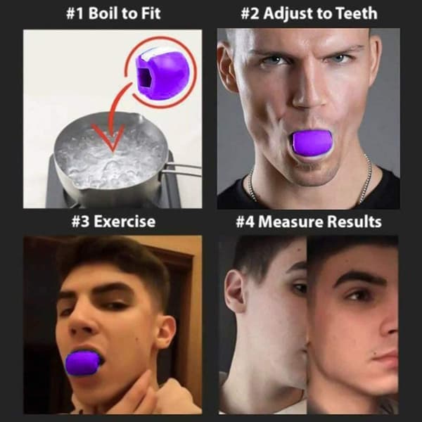 Jawline kæbe træner silikone lilla