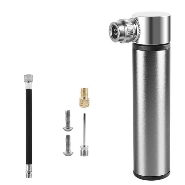 Minisykkelpumpe i aluminium Silver