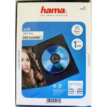 DVD-Box Slim Svart  25-pack