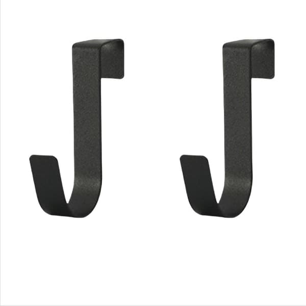 Kraftige dørkroge, 2 stk. Black