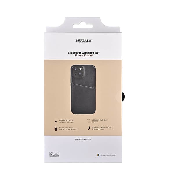 Cover Læder Sort - iPhone 13 Mini