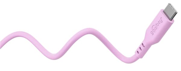 USB-C™-silikonkabel, 1,5 m, Pink