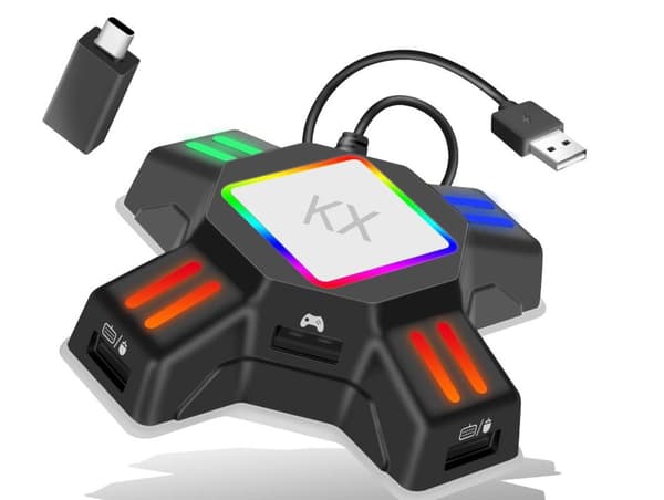 Adapter for mus og tastatur til Switch, Xbox One, PS3/4