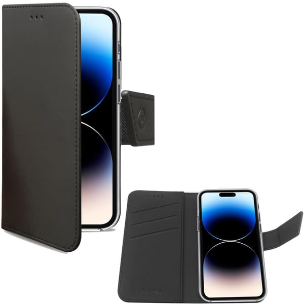 Lommebokdeksel til iPhone 14 Pro, svart