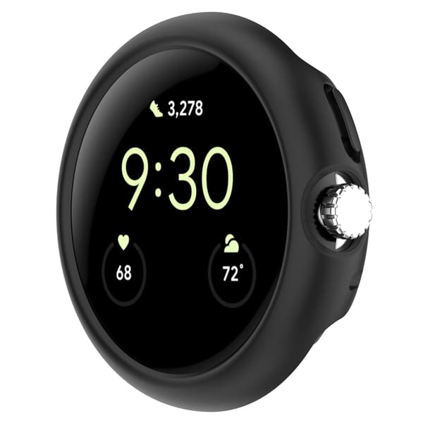 PC halv-pack beskyttende etui til Google Pixel Watch Black