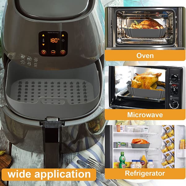 Silikonskål til Air Fryer Grey 20 cm