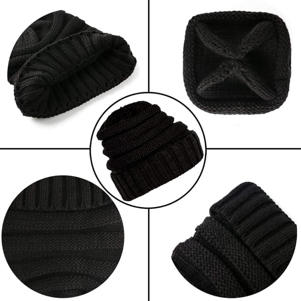 Set med mössa, vantar och halsvärmare Black