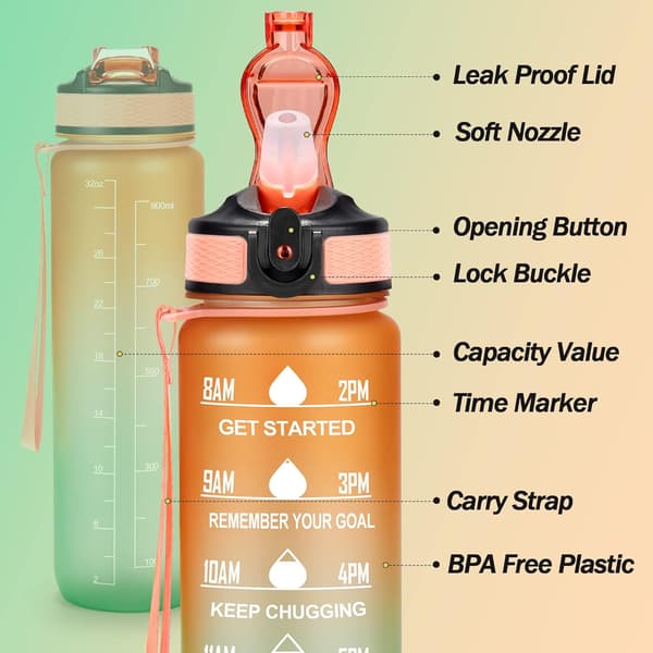 Urheilujuomapullo - 1000 ml Black