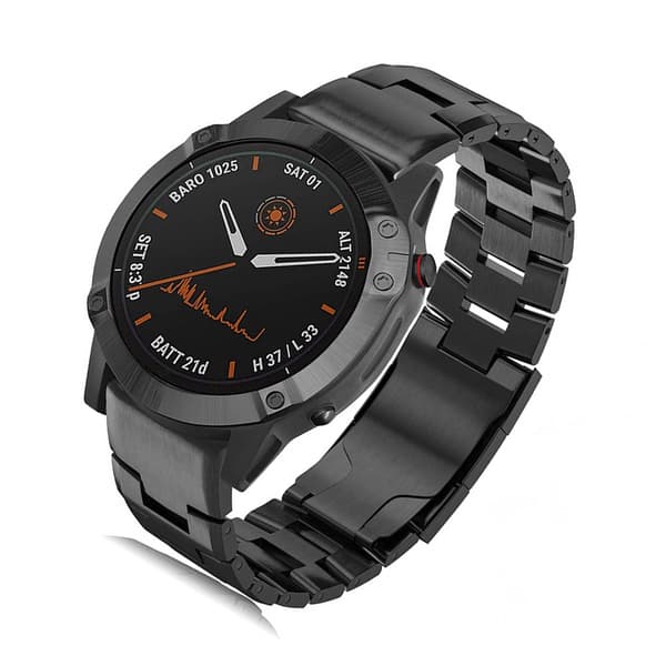 Garmin Quick Release Urrem - 22mm Titanium Sort