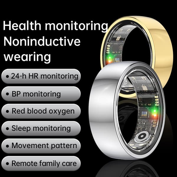 Smart Ring R1000 – Unimonitori, Bluetooth 5.0, veren happimonitori Silver 7