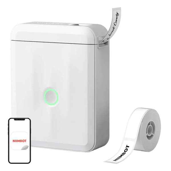 Niimbot D110M bærbar etiketprinter hvid