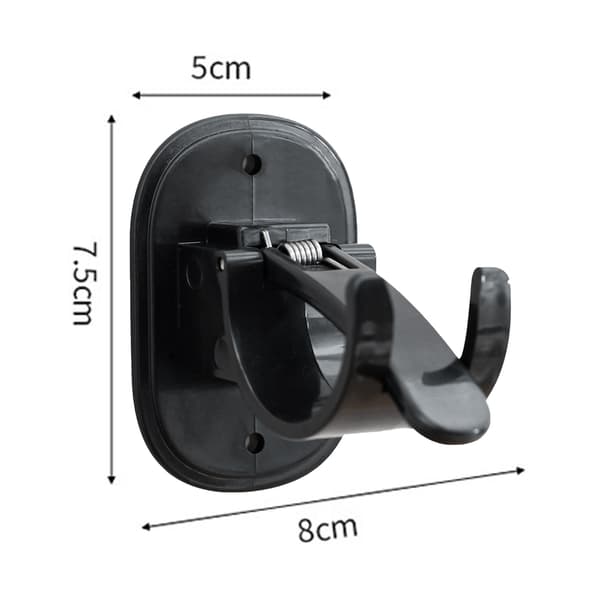Starka och Diskreta Gardinstångsfästen, 2-pack Black