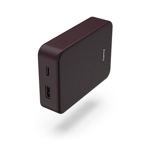 Powerbank Colour 10 10000mAh USB-C+USB-A Plomme