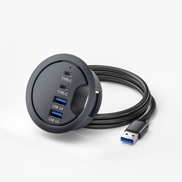 USB 3.0 Hub - 2A + 2C Portar för Snabb Dataöverföring