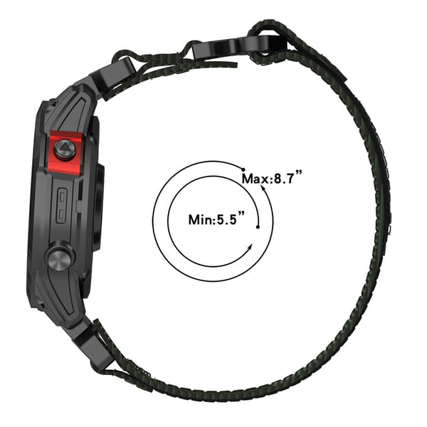 26 mm urrem til Garmin Epix og Fenix serien Grey