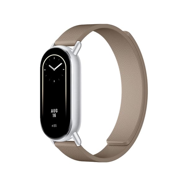 Læderrem til Xiaomi Band 8/9 - Magnetisk Brown