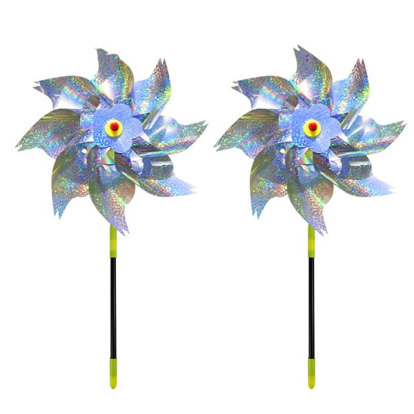 Reflekterende fugleskremsel-vindmølle 2-pack