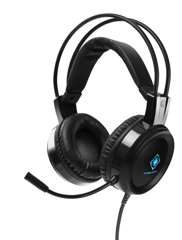 DH110 Stereo Gaming Headset, 50mm drivers, LED, black