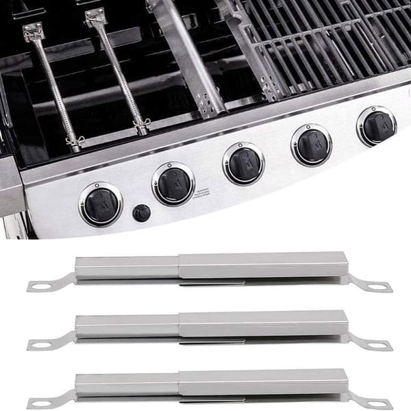 3-pack crossover-rör för gasolgrill - silver