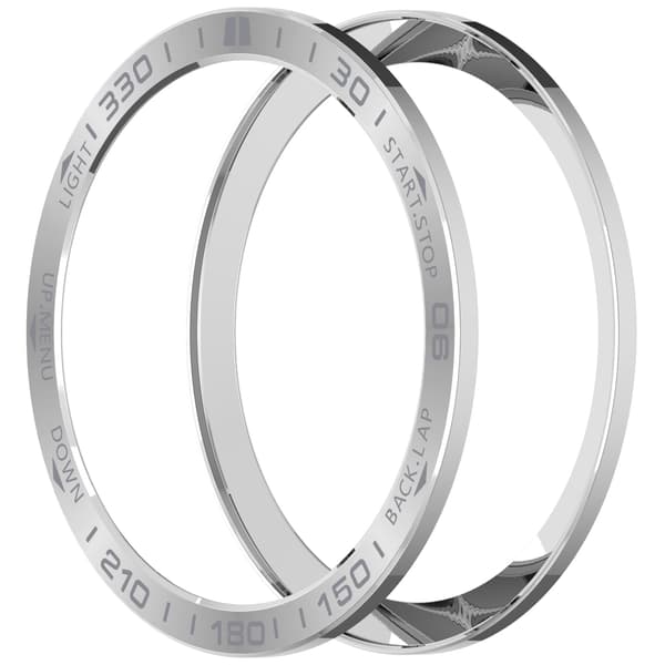 Rustfritt stål racing bezel for Garmin Quatix 8 - Beskyttelse og stil SilverGrey 47MM