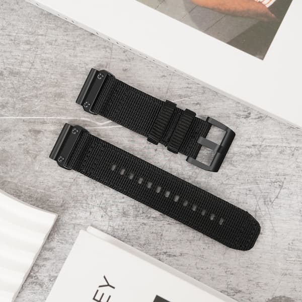 Quick Release 26 mm nylonvævet lærredsurrem til Garmin