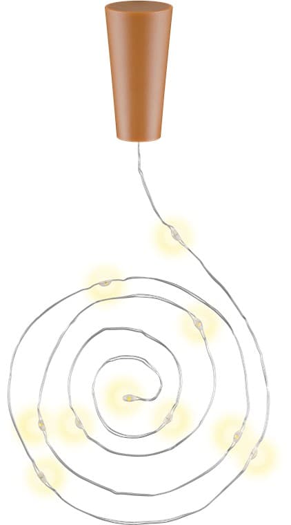 3x ljusslinga till flaskor med 10 LED