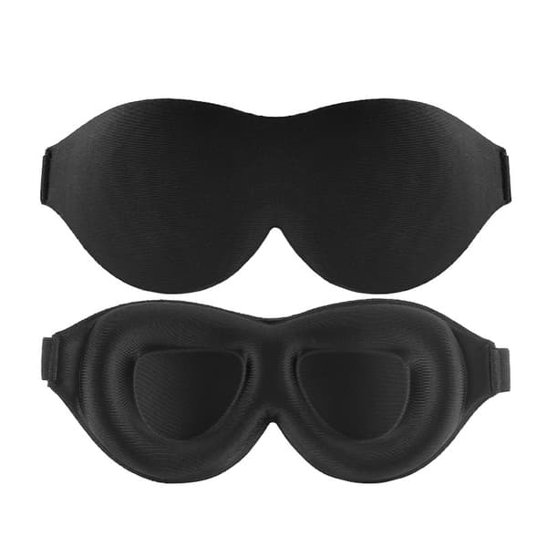 3D Sovmask för Totalt Mörker Black
