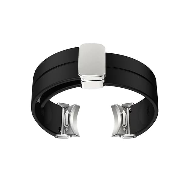 20 mm silikon urrem med sort spænde Grå   Black