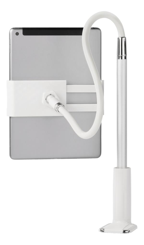 Stand for phones/tablets, fixed/flex arm, desk clamp mount
