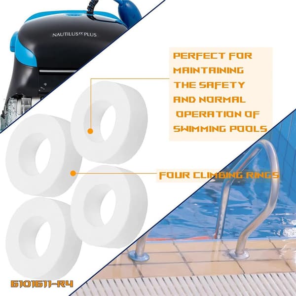 4-Pack erstatningsskrubberhjul til Dolphin Pool Cleaners