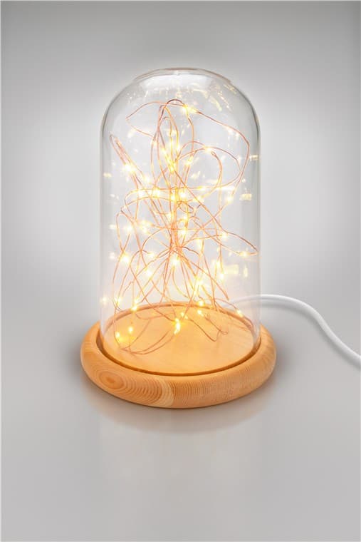 Glaskupa med mikro LED mikro-ljusslinga