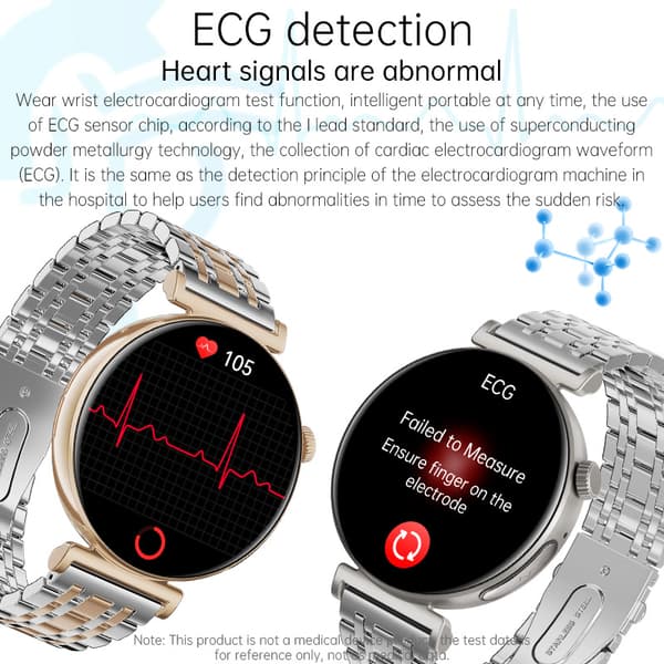 Smartklokke for kvinner med EKG og Bluetooth