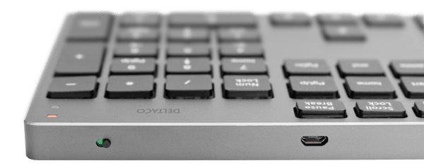 Wireless slim office keyboard 2.4 GHz USB receiver aluminium