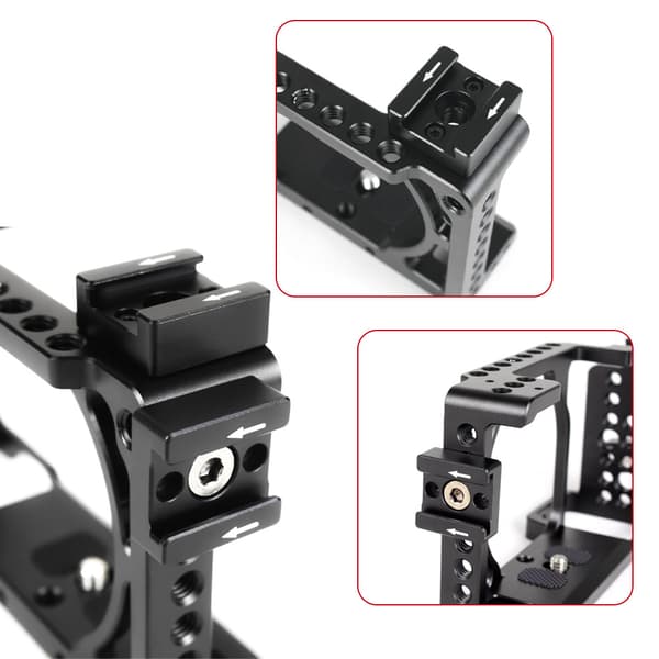 Cold Shoe Mount Adapter Cold Shoe Extender til kamera Black