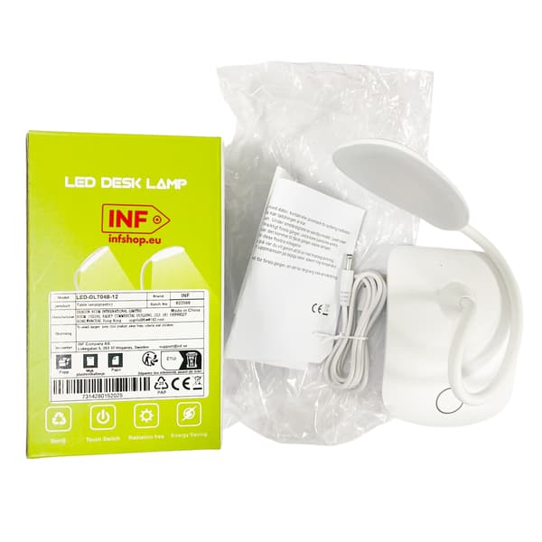 Skrivebordslampe med dimming (LED) - Hvit