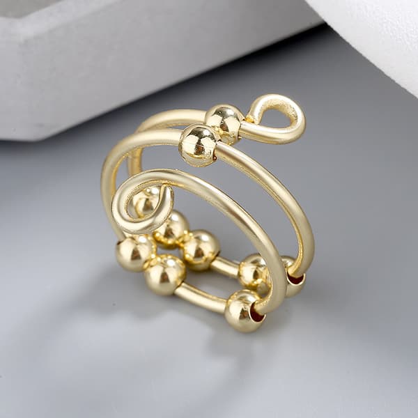 Justerbar Antistressring i Koppar, 4-pack