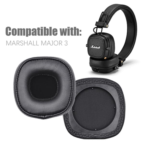 Öronkuddar och kudde för huvudbåge för Marshall Major 3 Black