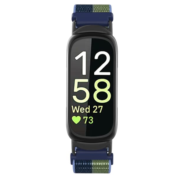 Nylon Loop Hook and Loop Rem Kompatibel med Fitbit Inspire 3 - Fås i Flere Farver MultiColor
