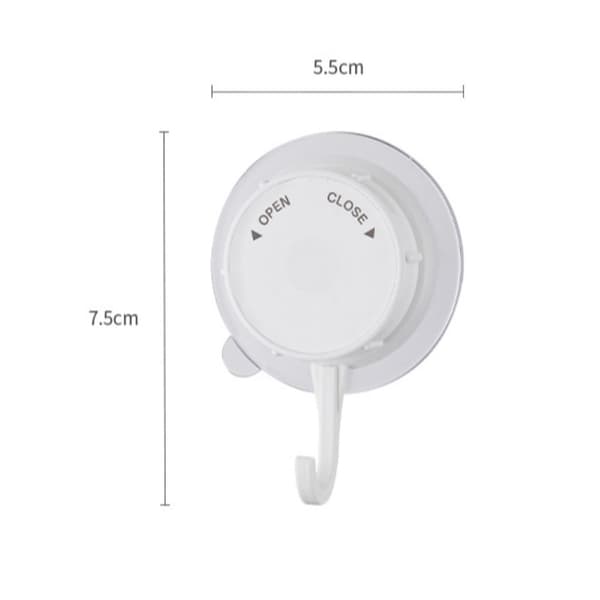 Kraftige sugekoppkroker 2-pack White