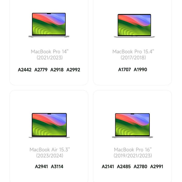 Näytönsuoja MacBookille MacBook Pro 16 (2019/2021/2023)