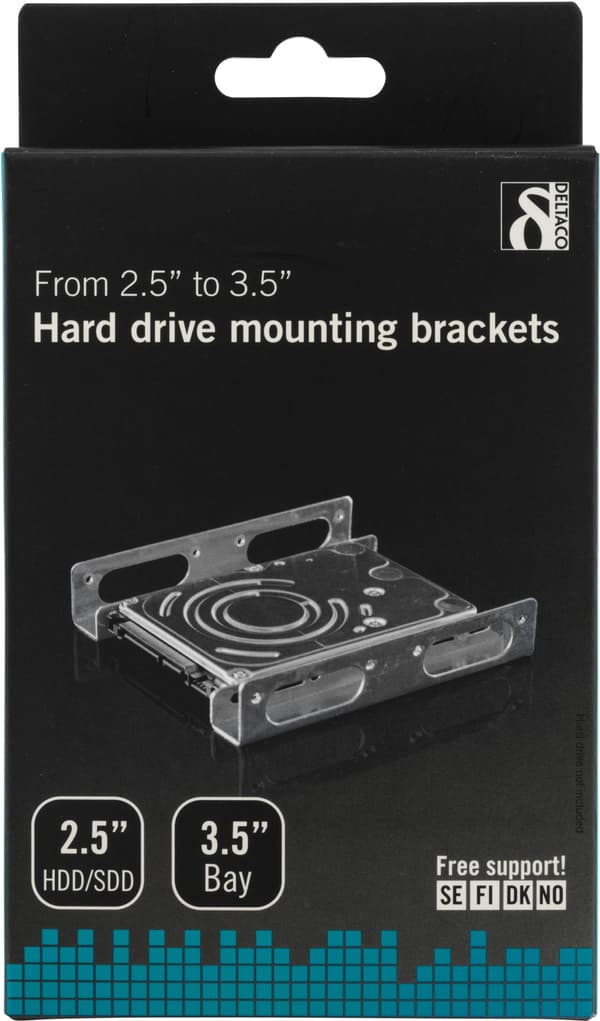 Mounting angles for 2.5" hard drive in 3.5" space