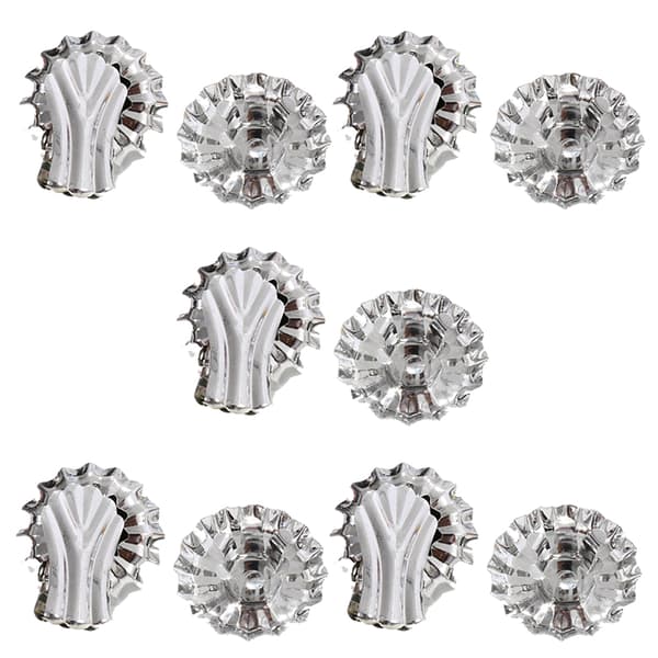 Silver Ljusstake Klämmor för Julgran - 10-pack