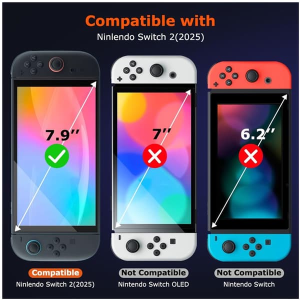 Beskyttende bæreveske sett for Switch2-konsoll og tilbehør