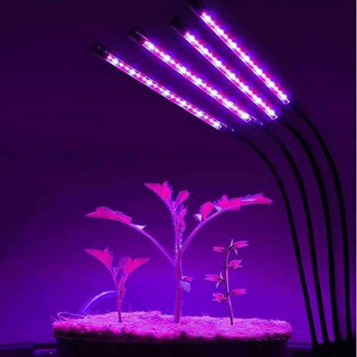 Växtlampa / växtbelysning med 4 flexibla LED lysrör 2-pack