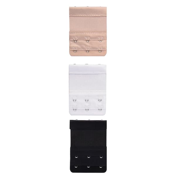 BH-forlængere Hvid / sort / lys beige 3-pak